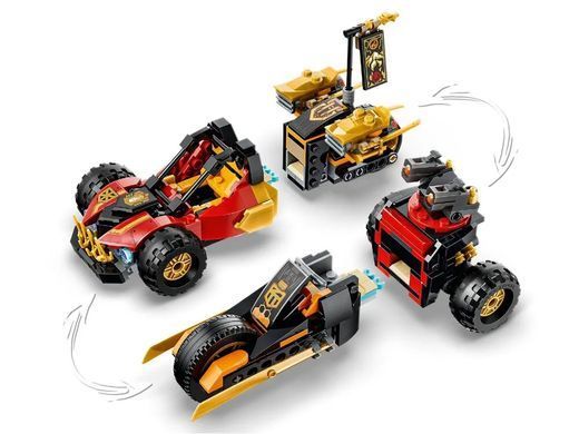 LEGO Конструктор LEGO Ninjago Комбіновані транспортні засоби Кая та Коула 71864 фото