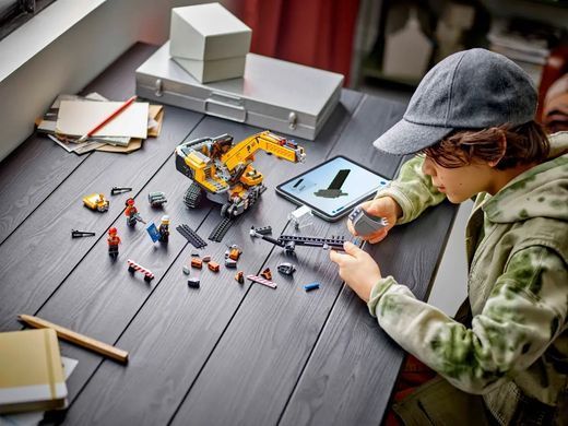 LEGO Конструктор City Жовтий будівельний екскаватор 60420 фото