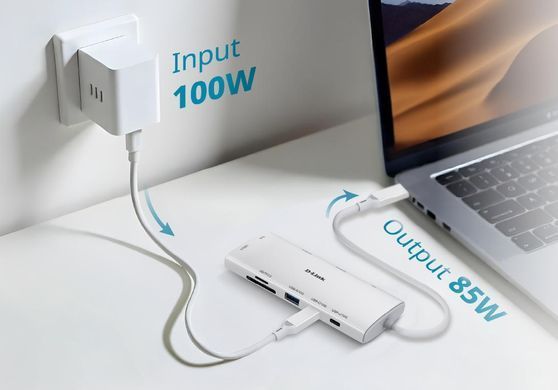 D-Link USB-С Хаб DUP-A01 10in1 2xHDMI, 1xGE, 2xUSB-C, 1xUSB-A 3.1, 1xUSB-A 3.0, 1xSD, 1xmicroSD, 1xUSB-C PD DUP-A01 фото