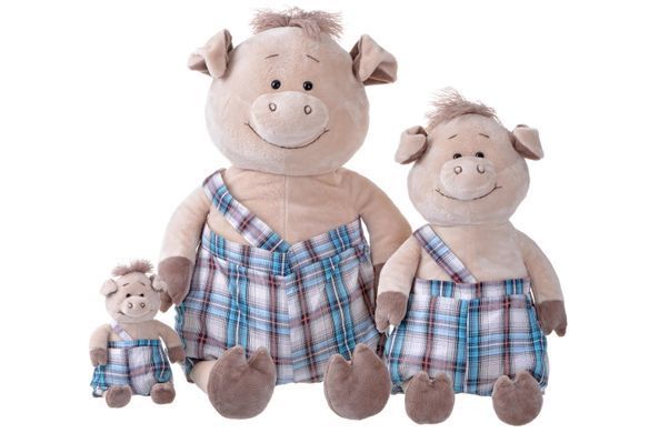 М'яка іграшка Same Toy Порося в комбінезоні 45 см THT706 фото
