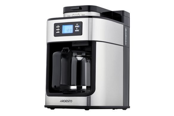 Кофеварка Ardesto капельная Steel Collection YCM-D120 0, 1,2л, зерно+мол., дисплей, серебристо-черный YCM-D1200 фото