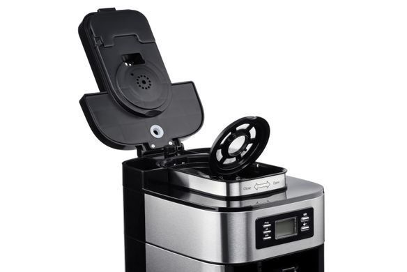 Кофеварка Ardesto капельная Steel Collection YCM-D120 0, 1,2л, зерно+мол., дисплей, серебристо-черный YCM-D1200 фото
