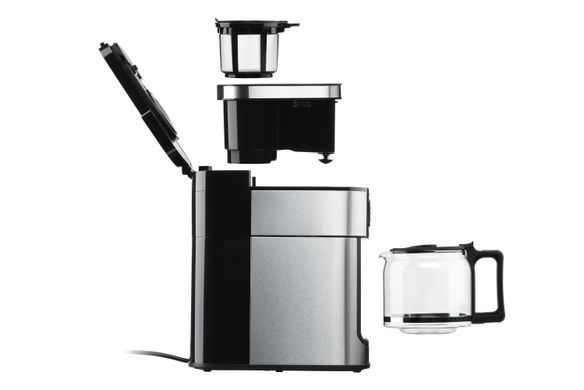 Кофеварка Ardesto капельная Steel Collection YCM-D120 0, 1,2л, зерно+мол., дисплей, серебристо-черный YCM-D1200 фото