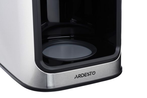 Кофеварка Ardesto капельная Steel Collection YCM-D120 0, 1,2л, зерно+мол., дисплей, серебристо-черный YCM-D1200 фото