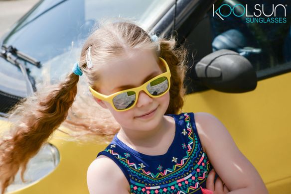 Детские солнцезащитные очки Koolsun золотого цвета (Размер: 3+) KS-WAGR003 фото
