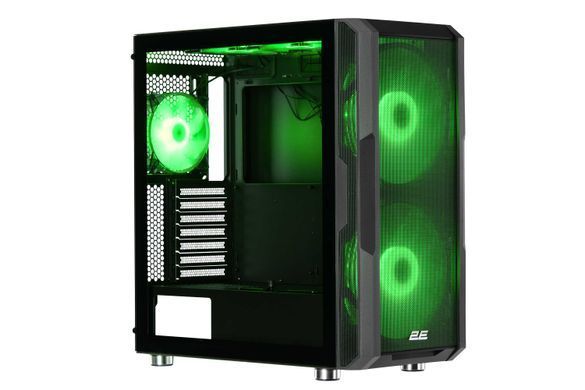 2E Gaming Корпус Contego Neo GW05 без БП 2xUSB3.0, 1xUSB Type-C 2x200мм ARGB, 3x120мм ARGB VGA 380мм LCS ready контроллер с пультом TG Side Panel EATX чёрный 2E-GW05 фото