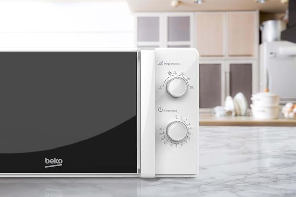 Beko Мікрохвильова піч, 20л, мех.керув., 700Вт, білий MOC20100WFB фото
