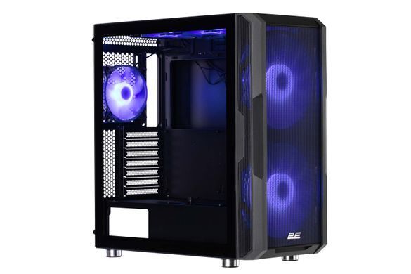 2E Gaming Корпус Contego Neo GW05 без БП 2xUSB3.0, 1xUSB Type-C 2x200мм ARGB, 3x120мм ARGB VGA 380мм LCS ready контроллер с пультом TG Side Panel EATX чёрный 2E-GW05 фото