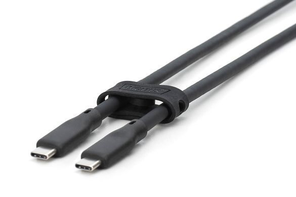 Digitus Кабель USB-C заряджання/синхронізації, 1м, USB 3.2 Gen2, 10G, 100W, 4K, силіконовий, чорний AK-300342-010-S фото