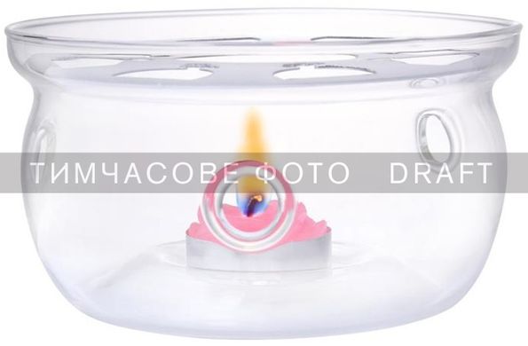 ARDESTO Подставка для заварника со свечой, 12,5 х 6,4 см, боросиликатное стекло AR1900GBC фото