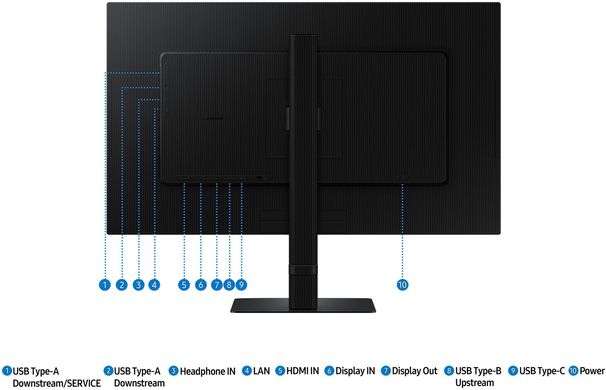 Samsung Монитор 27" S60UD HDMI, DP, USB, USB-C, MM, IPS, 2560x1440, 100Hz, 1ms LS27D604UAIXCI фото