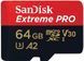 SanDisk Карта памяти microSD 64GB C10 UHS-I U3 R200/W90MB/s Extreme Pro V30 + SD 1 - магазин Coolbaba Toys