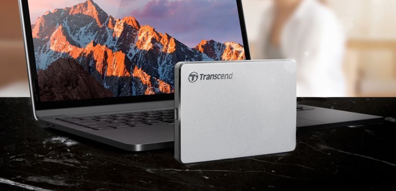 Transcend StoreJet 25C3S[Портативний жорсткий диск 1TB USB 3.1 Type-C StoreJet 25C3S Silver] TS1TSJ25C3S фото