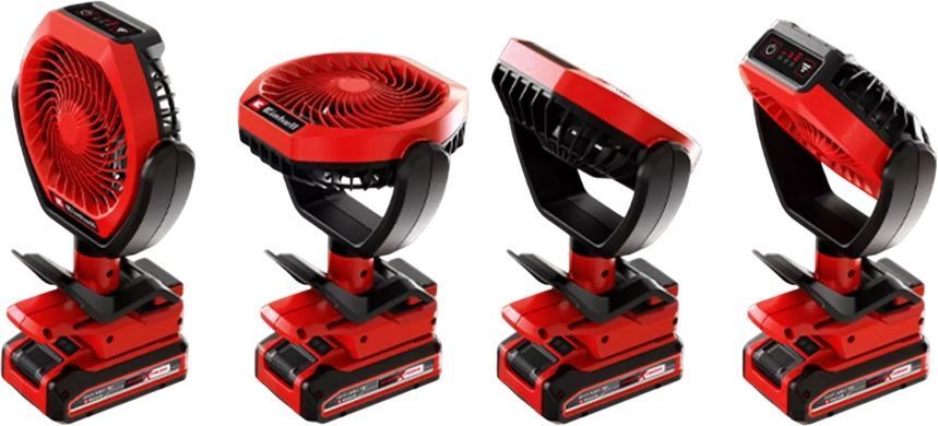 Einhell Вентилятор акумуляторний GC-CF 18/110 Li - Solo, PXC, 18В, безщітковий, діам. 110 мм, 1500 м3/год, 3 режими, 0.48 кг (без АКБ і ЗП)