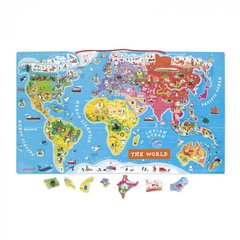 Магнітна карта світу Janod англ.мова J05504 - купити в інтернет-магазині Coolbaba Toys