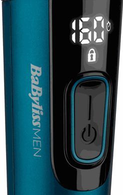 BaByliss Машинка для стриження, мережа+акум., вібраційний мотор, насадок-1, кейс, титан.напил., синій E990E фото