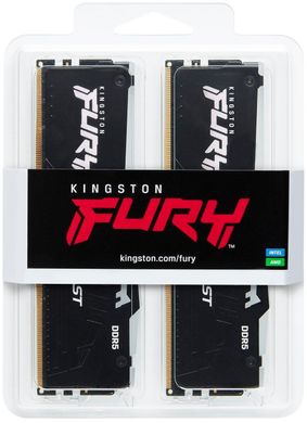 Пам'ять ПК Kingston DDR5 32GB KIT (16GBx2) 6000 FURY Beast RGB KF560C40BBAK2-32 фото