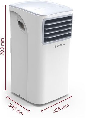 Ariston Кондиціонер мобільний Mobis 8 16м2 on/off 8000BTU 2.6кВт A/- R290 білий