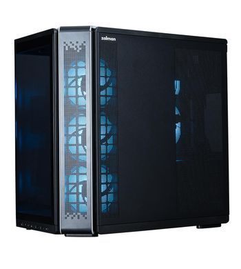 Zalman Корпус P60 без БП, 2xUSB3.0, 1x Type C, 3x120мм ARGB Reverse, 2x120мм ARGB, VGA 435мм, LCS ready, Curved Tempered Glass, Dual Chamber, ATX, чёрный P60BLACK фото