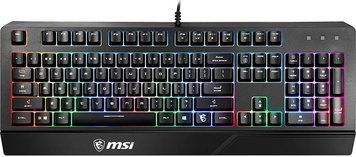 MSI Клавіатура мембранна Vigor GK20 UA 104key, USB-A, EN/UKR/RU, ColorLED, чорний S11-04UA208-CL фото