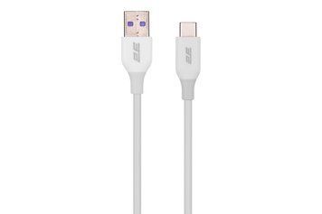 Кабель заряджання/синхронізації 2E USB-A > USB-C, 1м, Glow, білий 2E-CCAC-WH фото