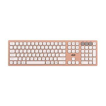 2E Клавіатура ножнична KS270 105key, WL/BT, EN/UK, рожево-білий 2E-KS270WBPN_UA фото