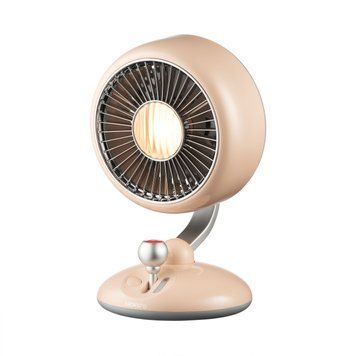 ARDESTO Вентилятор FT-F3600Y настольный, 12см, аккумулятор, подсветка, USB-A Type-C, бежевый