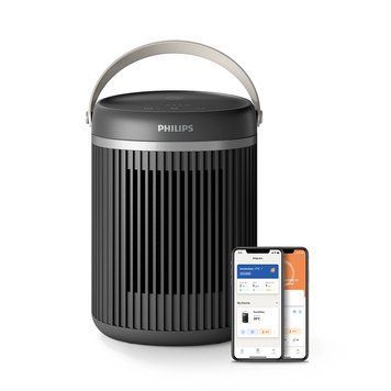 Philips Тепловентилятор Series 3000, 20м2, 2000Вт, електр. упр-ння, керамич.нагрів.елемент, Wi-Fi, темно-сірий CX3120/01 фото
