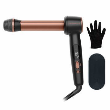 Rowenta Стайлер Twist Curl, автоматичний, темп.режимів-4, 150C&ndash;210С, кераміка, рукавича та термопідкладка, чорно-золотий CF4620E0 фото