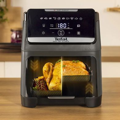 Tefal Мультипіч Tefal Easy Fry Silence XXL, 1800Вт, чаша-7, сенсорне керув., 10 програм, з віконцем, пластик, темно-сірий EY846HE0 фото