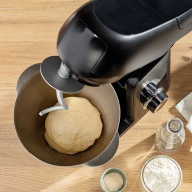 Tefal Кухонна машина Bake Partner 1100Вт, чаша-метал, корпус-пластик, насадок-6, чорний QB522838 фото