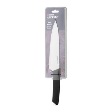 ARDESTO Кухонный нож поварской Gemini Gourmet, 20см, нержавеющая сталь, пластик, черный AR2131SB фото