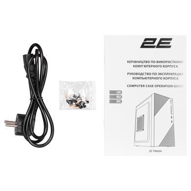 2E Корпус TeamX TMX04 з БЖ 2E ATX400W, 2xUSB2.0, 1x80мм, VGA 220мм, mATX, чорний 2E-TMX04 фото
