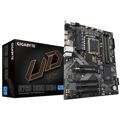 Gigabyte Материнська плата B760 DS3H AX DDR4 s1700 B760 4xDDR4 M.2 HDMI DP ATX B760_DS3H_AX_DDR4 фото