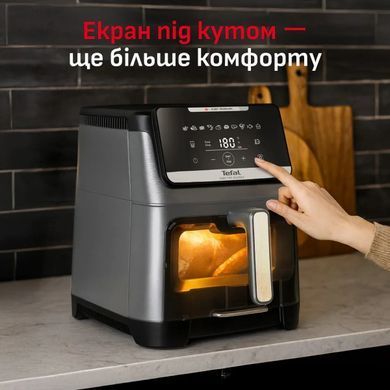 Tefal Мультипіч Tefal Easy Fry Silence XXL, 1800Вт, чаша-7, сенсорне керув., 10 програм, з віконцем, пластик, темно-сірий EY846HE0 фото