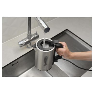 Sencor Електрочайник Sencor 0.5л, Strix, пластик, в комплекті 2 склянки + 2 ложки, нерж. сталь SWK170SS фото