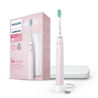Philips Щітка зубна електр. Sonicare Gemini 3100, 31т. колив/хв, насадок-1, футляр, рожевий HX3673/11 фото