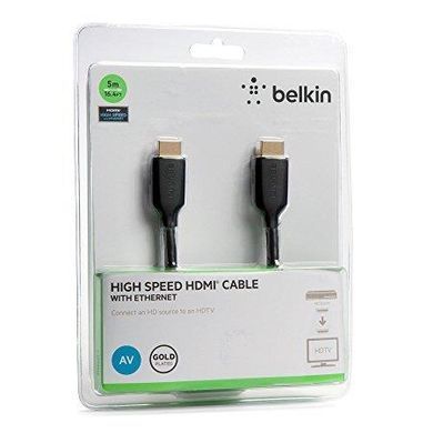 Belkin Кабель HDMI (M/M) 5м, High Speed Ethernet, чорний F3Y021bt5M фото