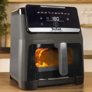 Tefal Мультипіч Tefal Easy Fry Silence XXL, 1800Вт, чаша-7, сенсорне керув., 10 програм, з віконцем, пластик, темно-сірий EY846HE0 фото