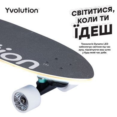 YVolution Скейтборд Dynamo Cruiser LED 76см, синій YS52B2 фото