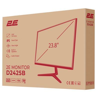 2E Монітор 2E 23.8" D2425B D-Sub, HDMI, MM, IPS, 100Hz, FreeSync 2E-D2425B-01.EU фото
