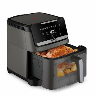 Tefal Мультипіч Tefal Easy Fry Silence XXL, 1800Вт, чаша-7, сенсорне керув., 10 програм, з віконцем, пластик, темно-сірий EY846HE0 фото