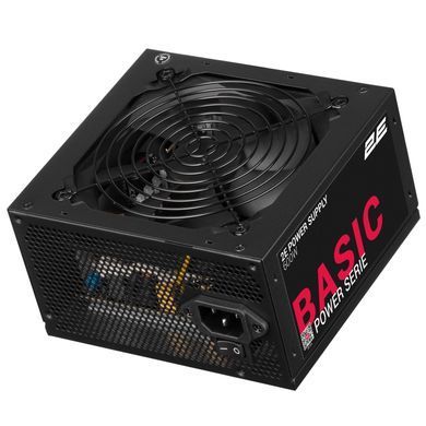 2E Блок живлення Basic Power (600W), 80%, 120мм, 1xMB 24pin(20+4), 1xCPU 8pin(4+4), 3xMolex, 4xSATA, 2xPCIe 8pin(6+2) 2E-BP600-120APFC фото
