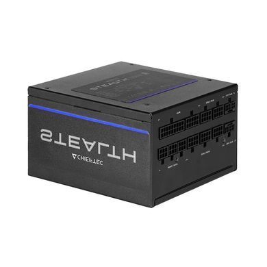 Chieftec Блок питания Stealth (1200W), >92%, 80+ Platinum, 135мм FDB, 1xMB 24pin(20+4), 2xCPU 8pin(4+4), 2xMolex, 10xSATA, 3xPCIe 8pin(6+2), 2xPCIe GEN5 16pin, Fully Modular SPX-1200-FC фото