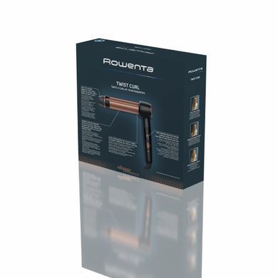 Rowenta Стайлер Twist Curl, автоматичний, темп.режимів-4, 150C&ndash;210С, кераміка, рукавича та термопідкладка, чорно-золотий CF4620E0 фото