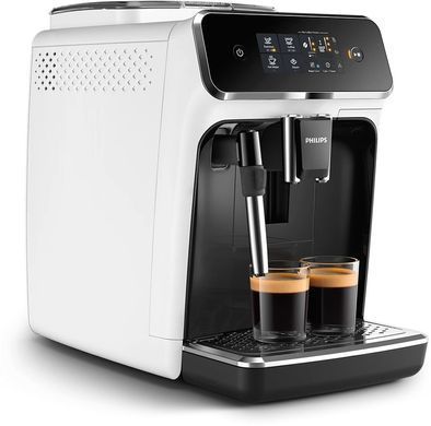 Philips Кавомашина Philips Series 2300, 1.8л, зерно+мелена, дисплей, авторецептів -2, білий EP2223/40 фото