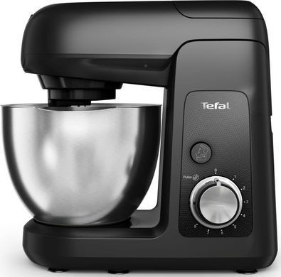 Tefal Кухонна машина Bake Partner 1100Вт, чаша-метал, корпус-пластик, насадок-6, чорний QB522838 фото