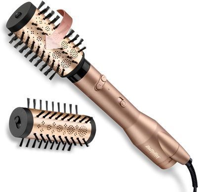 BaByliss Фен-щітка Babyliss Big Hair Dual, 650Вт, 2 режими, хол. обдув, кераміка, золотистий AS952E фото