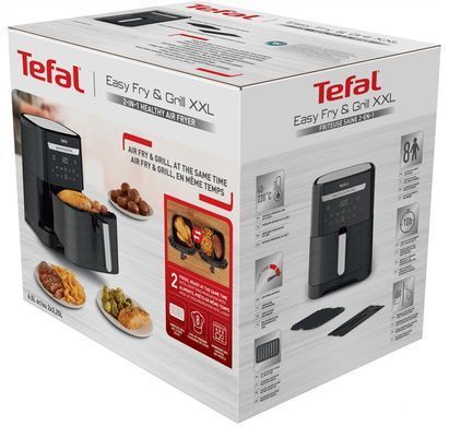 Tefal Мультипечь EasyFry&Grill XXL, 1830Вт, чаша-6.5л, сенсорное управл., 8 програм, пластик, черный EY801815 фото