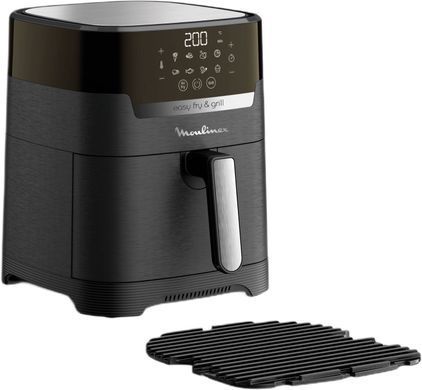 Moulinex Мультипіч EasyFry&Grill Precision, 1550Вт, чаша-4.2л, сенсорне керув., пластик, чорний EZ505810 фото